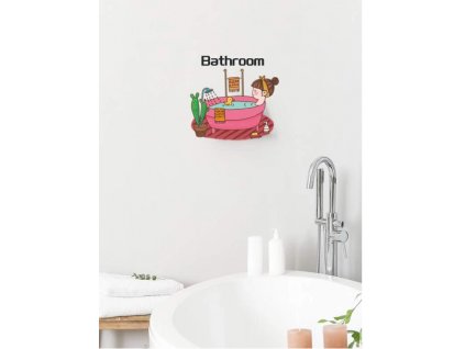 Falmatrica fürdőszobába - "Bathroom" fürdőző lány