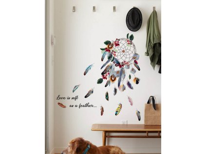 Falmatrica álomfogó színes madár tollak love is soft as a feather spirituális spiritualitás