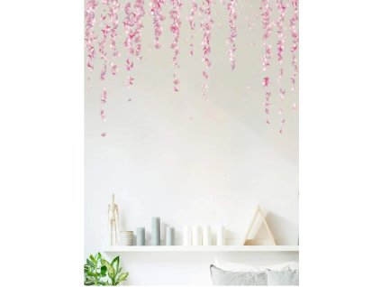 Falmatrica rózsaszín sziromfüzér virággirland