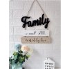 Fali akasztós dekoráció, Sweet HOME Sweet Life - Family
