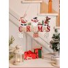 Karácsonyi fali ajtó dísz karácsonyi ünnep szenteste dekoráció télapó hóember rénszarvas hópelyhek ajándékok Christmas felirat