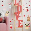 Falmatrica gyerekszobai gyerekszobába szerelmes kutyusok cicák szívek szivecskék love felirat