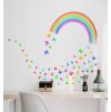 Falmatrica gyerekszobai gyerekszobába szivárvány színes pillangók