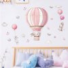 Falmatrica gyerekszobába, BRUP Home Decor - Nyuszik rózsaszín lufikkal, hőlégballonnal