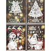 Karácsonyi sztatikus ablakmatrica ünnep, karácsony, szenteste fehér télapó Mikulás hóember fenyőfa karácsonyfa csengő hópelyhek díszek Merry Christmas 4 lap