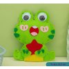 Gyerek varrókészlet gyerekeknek zöld béka kreatív játék varrás DIY csináld magad dekoráció