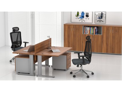 vyr 7018Kancelarska sestava KOMFORT ZEP 2 6 orech seda 2