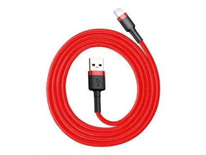 020117 DATOVY KABEL USB LIGHTNING CAFULE 300 CM 2 A CERVENY