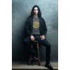 round neck bella canvas t shirt mockup of a man modeling in a studio m33210 b