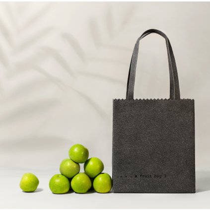 Fruit Bag kožená kabelka double | šedá