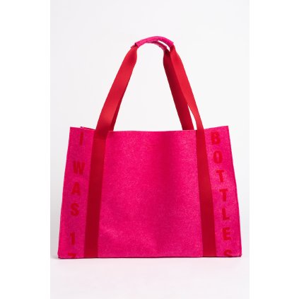 Maxi shopping bag taška s potiskem | malinově růžová