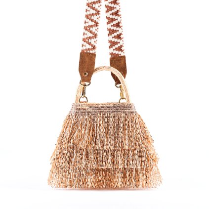 Handbag crossbody | metalicky růžovo-zlatá
