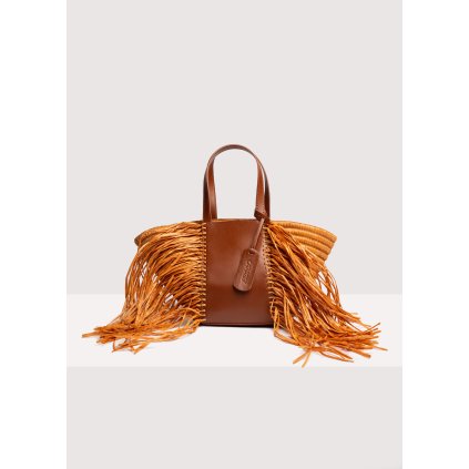Handbag kabelka s třásněmi Giorgia | hnědá