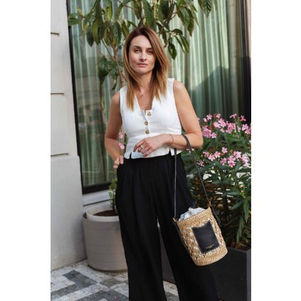 Kabelka Bucket bag Saona | černá