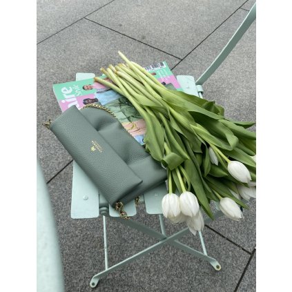 Kožené psaníčko Candy | mintově zelená