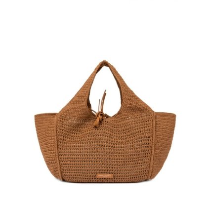 Shopper háčkovaný Euforia | měděně hnědá