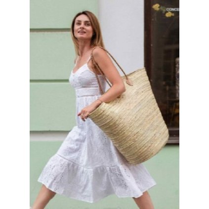 Slaměná taška velká | přírodní