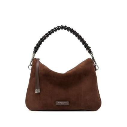 Pochette Mia broušená kůže | čokoládově hnědá