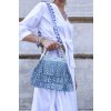 Handbag crossbody | metalicky modrá