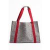 Regenesi | Recyklovaný Maxi shopper bez potisku šedá | červená cherry
