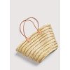 Slaměná taška | přírodní se zlatými flitry