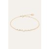 Náramek Chance s perličkami | zlatá