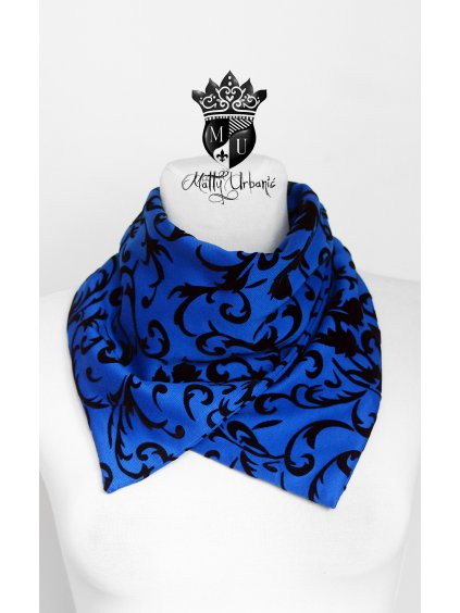 ROYAL BLUE set - čiapka, nákrčník