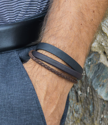 Pánský náramek TREK BLACK-BROWN