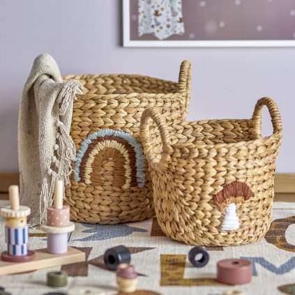 detsky kos na hracky duha a houba2 ctverec