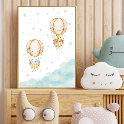 3710 obraz duha a balony dva balony