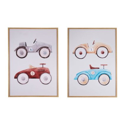 toile imprimee encadree vintage 50x70cm 2 assorties 36788 36788 ASS WEB