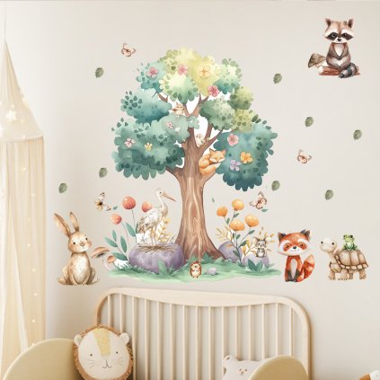 samolepky strom se zviratky1