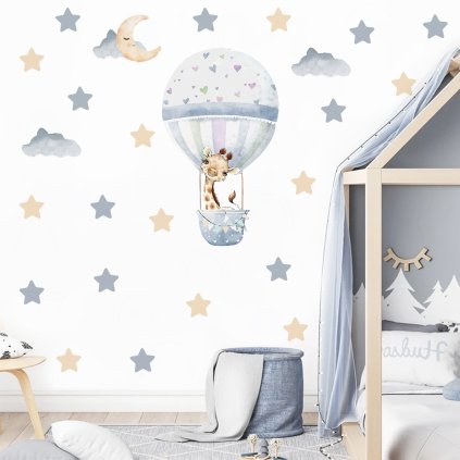 detske samolepky zirafa v balonu4