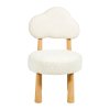 chaise bois polyester blanche odette 36865 36865 DEB WEB