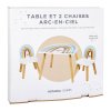 set table et 2 chaises arc en ciel mdf pin multicolore 36867 36867 EMB WEB