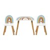set table et 2 chaises arc en ciel mdf pin multicolore 36867 36867 DEB WEB