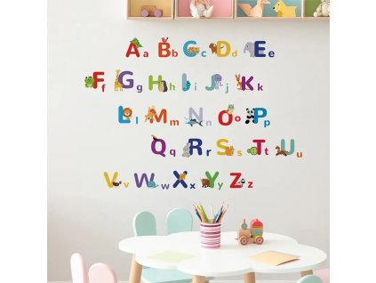 Samolepky na stenu ABECEDA SO ZVIERATKAMI
