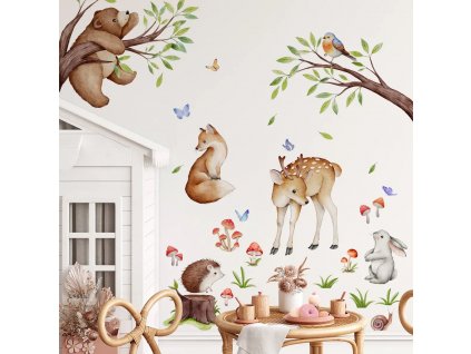 Samolepky na stenu HRAVÉ ZVIERATÁ