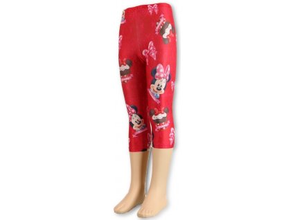 Legíny Minnie Mouse 3/4 červené  C4