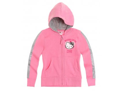 Mikina HELLO KITTY se zipem a kapucí růžová  I5