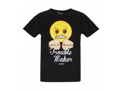 EMOJI triko smajlík černé UNISEX  E2