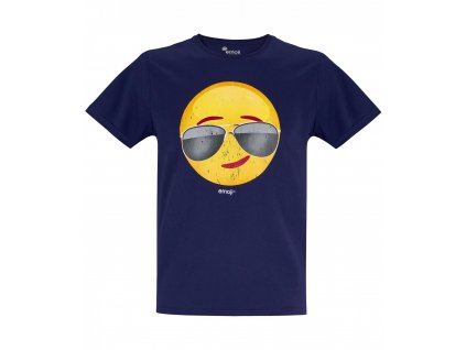 EMOJI triko smajlík tmavě modré UNISEX  E2