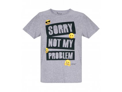 EMOJI triko smajlík tmavě šedé UNISEX  E2