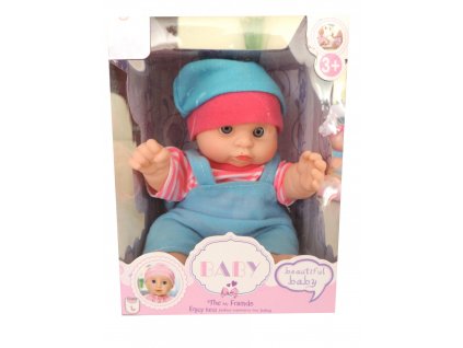 BEATIFUL Baby panenka mini modro růžová 20cm  E3