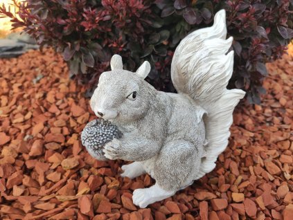 Stříbrná veverka 16cm