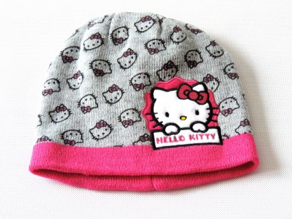 Dívčí čepice Hello Kitty šedá  A4