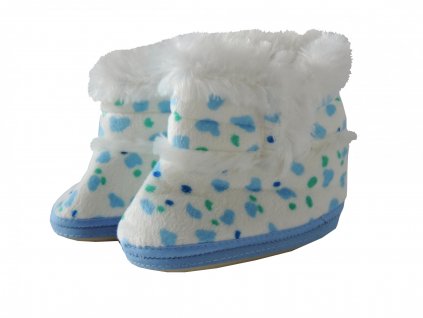 Kojenecké botičky - capáčky, velikost  0 - 12 měsíců , modré C5