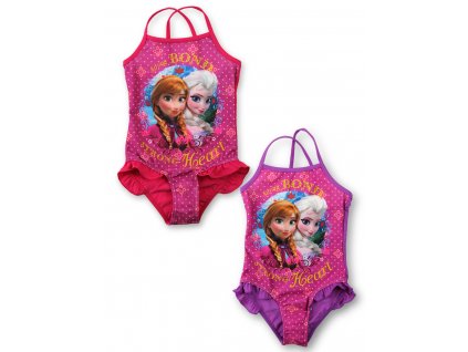Plavky dívčí Frozen růžové a fialové  F5