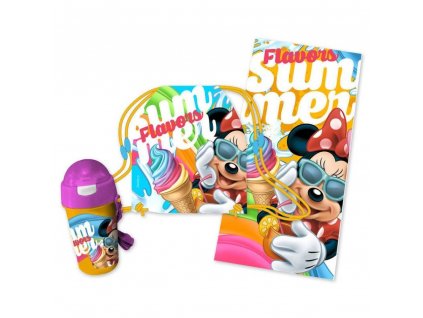 SET 3-dílný, osuška, láhev, plážový sáček MINNIE Mouse   B6