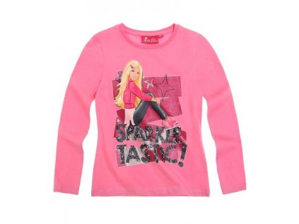 Triko BARBIE pink dlouhý rukáv   E5